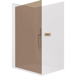 CERANO - Sprchová zástena Walk-in Crystal Ľ/P - 8 mm - bezvzperový systém - zlatá, bronzové sklo - 120x200 CER-690346 vyobraziť