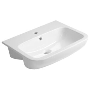 SAPHO - NESS keramické umývadlo polozápustné 55x45cm, biela NS055 vyobraziť