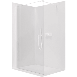 CERANO - Sprchová zástena Walk-in Onyx Cube Ľ/P - 8 mm - hranatá vzpera - biela matná, transparentné sklo - 90x200 CER-8050BD463 vyobraziť