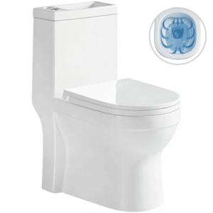 CERANO - WC kombi s umývadlom Hygisink, Rimless + UF sedátko - spodný/zadný odpad - biela lesklá - 71, 5x36 CER-664708 vyobraziť