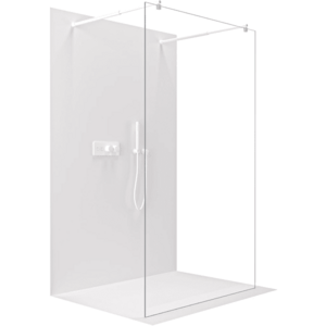 CERANO - Sprchová zástena Walk-in Onyx Duo Ľ/P - 8 mm - guľatá vzpera - biela matná, transparentné sklo - 140x200 CER-8050BD2138 vyobraziť