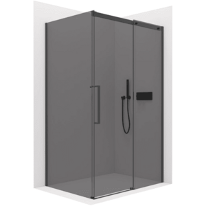 CERANO - Sprchovací kút Lantono L/P - 8 mm - Soft-Close - čierna matná, grafitové sklo - 110x70x195 - posuvný CER-8050BD7515 vyobraziť