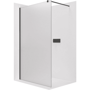 CERANO - Sprchová zástena Walk-in Onyx Round Ľ/P - 8 mm - guľatá vzpera - čierna matná, mliečne sklo - 70x200 CER-8050BD289 vyobraziť