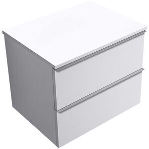 CERANO - Kúpeľňová skrinka Velora - biela matná, úchytka chrómová + doska pod umývadlo Navira Slim - 18 mm - 70x54, 8x46, 5 CER-664735 vyobraziť