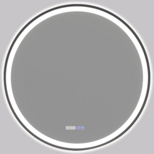 CERANO - Kúpeľňové LED zrkadlo Rivo, kovový rám - čierna matná - O 80 CER-NT8232A80 vyobraziť
