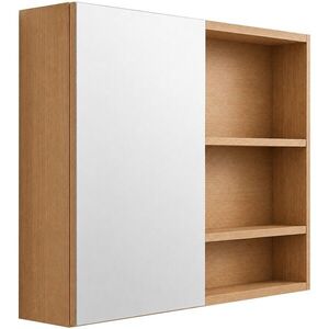 CERANO - Kúpeľňová zrkadlová skrinka Orea - dub medový - 80x65x15 CER-661933 vyobraziť