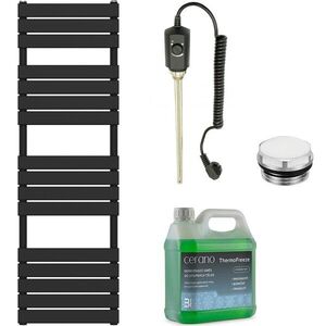 CERANO - Kúpeľňový elektrický radiátorový set Claude - 600W - čierna matná - 1600x500 mm CER-978831 vyobraziť