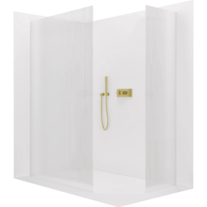 CERANO - Sprchová zástena Walk-in Crystal TL/P - 8 mm - bezvzperový systém - zlatá, ryhované sklo - 90x90x200 CER-8050BD5853 vyobraziť