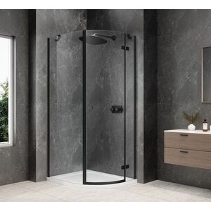 POLYSAN - GLOBE BLACK štvrťkruhová sprchová zástena 900x1000, číre sklo, pravé GB2910RB vyobraziť