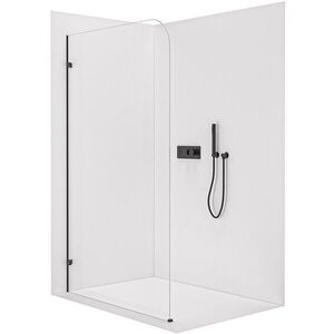 CERANO - Sprchová zástena Walk-in Orbis Ľ/P - 8 mm - čierna matná, transparentné sklo - 80x200 CER-682084 vyobraziť
