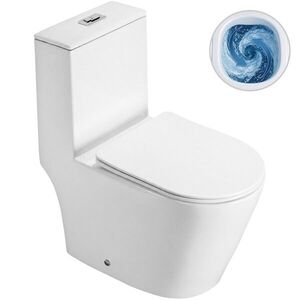 CERANO - WC kombi Marmo, Double Vortex + Slim/UF sedátko - spodný/zadný odpad - biela lesklá - 70x36 CER-680360 vyobraziť
