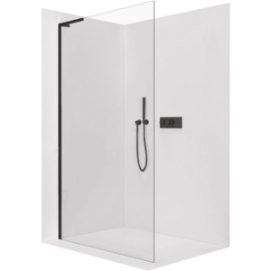 CERANO - Sprchová zástena Walk-in Onyx L-ľavá vzpera - 8 mm - čierna matná, transparentné sklo - 70x200 CER-8050BD789 vyobraziť