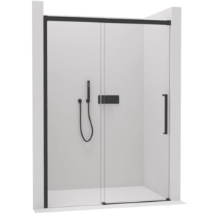 CERANO - Sprchové posuvné dvere Lantono L/P - 8 mm - Soft-Close - čierna matná, transparentné sklo - 120x195 CER-432046 vyobraziť