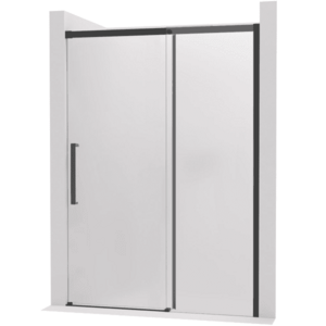CERANO - Sprchové posuvné dvere Lantono - pravá - 8 mm - Soft-Close - čierna matná, mliečne sklo - 130x195 CER-663160 vyobraziť