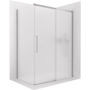 CERANO - Sprchovací kút Lantono - pravá - 8 mm - Soft-Close - chróm, mliečne sklo - 160x70 - posuvný CER-665596 vyobraziť