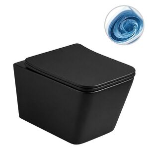 CERANO - WC závesné Forte, Vortex - vírové splachovanie + Slim/SoftClose sedátko - čierna matná - 52x35 CER-680368 vyobraziť