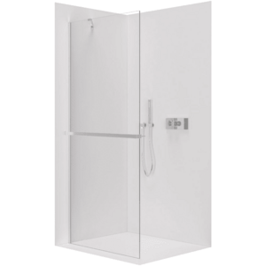 CERANO - Sprchová zástěna Walk-in Onyx Y L/P - 8 mm + polička/držák na ručníky - chrom, transparentní sklo - 50x200 CER-8050BD1279 vyobraziť