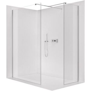 CERANO - Sprchová zástěna Walk-in Onyx T L/P - 8 mm - hranatá vzpěra - chrom, transparentní sklo - 130x60x200 CER-8050BD2542 vyobraziť
