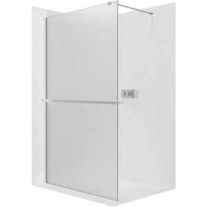CERANO - Sprchová zástěna Walk-in Onyx Cube L/P - 8 mm + polička/držák na ručníky - hranatá vzpěra - chrom, mléčné sklo - 90x200 CER-8050BD658 vyobraziť