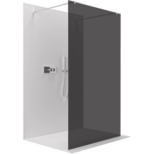 CERANO - Sprchová zástěna Walk-in Onyx Duo L/P - 10 mm - hranatá vzpěra - chrom, grafitové sklo - 140x200 CER-8050BD72651 vyobraziť