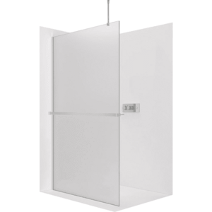 CERANO - Sprchová zástěna Walk-in Onyx Top Round L/P - 8 mm - kulatá vzpěra + polička/držák na ručníky - chrom, mléčné sklo - 160x200 CER-8050BD1655 vyobraziť