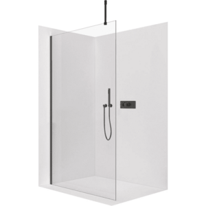 CERANO - Sprchová zástěna Walk-in Onyx Top Cube L/P - 8 mm - hranatá vzpěra - černá matná, transparentní sklo - 140x200 CER-8050BD7035 vyobraziť