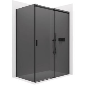 CERANO - Sprchový kout Santoro L/P - 6 mm - černá matná, grafitové sklo - 120x100x195 - posuvný CER-425458 vyobraziť