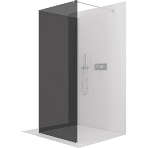 CERANO - Sprchová zástěna Walk-in Onyx Corner Cube L/P - 8 mm - hranatá vzpěra - chrom, grafitové sklo - 120x110x200 CER-8050BD712729 vyobraziť