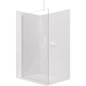 CERANO - Sprchová zástěna Walk-in Onyx Top Round L/P - 8 mm - kulatá vzpěra - bílá matná, transparentní sklo - 100x200 CER-8050BD1470 vyobraziť