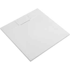 CERANO - Sprchová vanička čtvercová Enzo - SMC/minerální kompozit - strukturovaná bílá matná - 80x80x3 CER-666043 vyobraziť