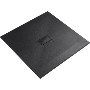 CERANO - Sprchová vanička čtvercová FlexiCut - SMC/minerální kompozit - upravitelná - černá matná - 100x100x3 CER-666058 vyobraziť