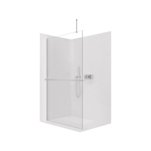 CERANO - Sprchová zástěna Walk-in Onyx Top Round L/P - 10 mm - kulatá vzpěra + polička/držák na ručníky - chrom, transparentní sklo - 150x200 CER-8050BD785926 vyobraziť