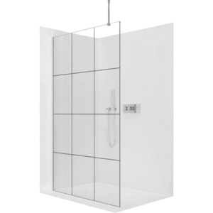 CERANO - Sprchová zástěna Walk-in Onyx Top Round L/P - 8 mm - kulatá vzpěra - chrom, industriální sklo - 120x200 CER-8050BD1488 vyobraziť