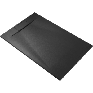 CERANO - Sprchová vanička obdélníková Enzo - SMC/minerální kompozit - strukturovaná černá matná - 100x90x3 CER-666082 vyobraziť