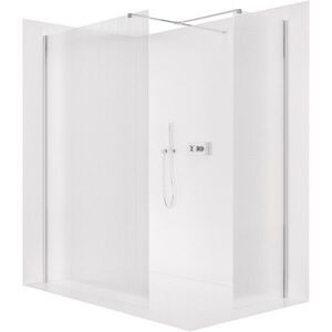 CERANO - Sprchová zástěna Walk-in Onyx T L/P - 8 mm - hranatá vzpěra - chrom, rýhované sklo - 150x80x200 CER-8050BD2677 vyobraziť