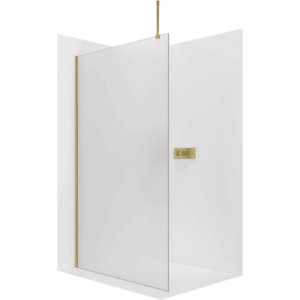 CERANO - Sprchová zástěna Walk-in Onyx Top Round L/P - 8 mm - kulatá vzpěra - zlatá, mléčné sklo - 80x200 CER-8050BD1543 vyobraziť