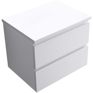 CERANO - Koupelnová skříňka Carole - bílá matná + deska pod umyvadlo Navira Pro - 36 mm - 60x51, 6x46 CER-668273 vyobraziť
