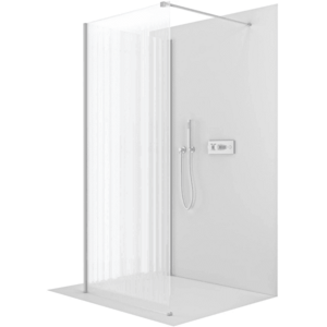 CERANO - Sprchová zástěna Walk-in Onyx Corner Cube L/P - 8 mm - hranatá vzpěra - chrom, rýhované sklo - 150x120x200 CER-8050BD713562 vyobraziť