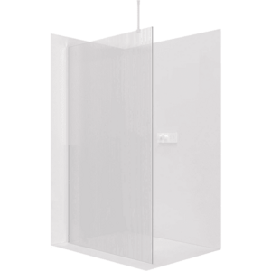 CERANO - Sprchová zástěna Walk-in Onyx Top Round L/P - 8 mm - kulatá vzpěra - bílá matná, rýhované sklo - 60x200 CER-8050BD1565 vyobraziť