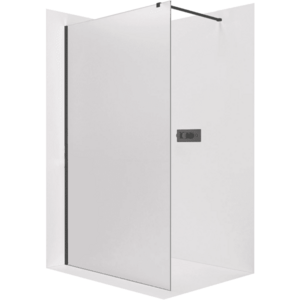 CERANO - Sprchová zástěna Walk-in Onyx Cube L/P - 8 mm - hranatá vzpěra - černá matná, mléčné sklo - 90x200 CER-8050BD555 vyobraziť