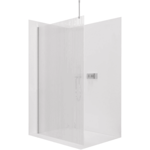 CERANO - Sprchová zástěna Walk-in Onyx Top Round L/P - 8 mm - kulatá vzpěra - chrom, rýhované sklo - 150x200 CER-8050BD1586 vyobraziť