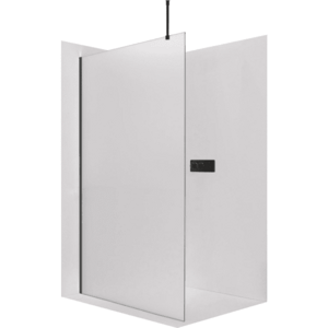 CERANO - Sprchová zástěna Walk-in Onyx Top Round L/P - 8 mm - kulatá vzpěra - černá matná, mléčné sklo - 30x200 CER-8050BD71974 vyobraziť