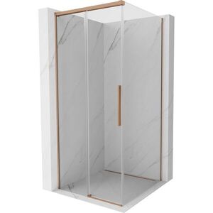 MEXEN/S - Rox sprchovací kút posuvný 100 x 100, transparent, meď kartáčovaná 8C2-100-100-65-00 vyobraziť