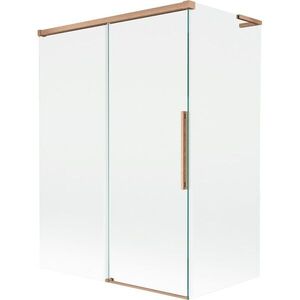 MEXEN/S - Rox L vaňová zástena 2-krídlová posuvná 120 + 70 x 150, transparent, meď kartáčovaná 8C9L-120-070-65-00 vyobraziť