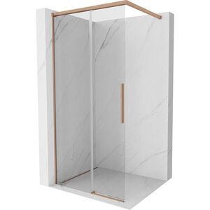MEXEN/S - Rox Sprchová zástena WALK-IN 80 x 200, transparent 8 mm, meď kartáčovaná 8C2-080-003-65-00 vyobraziť