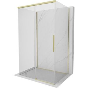 MEXEN/S - Rox-3S sprchovací kút 3 stenný, posuvný 135 x 100, transparent, zlato kartáčovaná 8C2-135-100-55-00-3S vyobraziť
