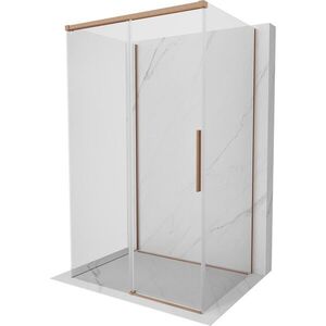 MEXEN/S - Rox-3S sprchovací kút 3 stenný, posuvný 155 x 110, transparent, meď kartáčovaná 8C2-155-110-65-00-3S vyobraziť