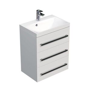 Kúpeľňová skrinka s umývadlom SAT Cube Way 60x76, 5x40 cm biela lesk CUBE2603BL CUBE2603BL vyobraziť