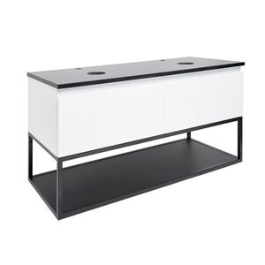 Kúpeľňová skrinka s krycou doskou SAT B-Way 119x30x45 cm biela lesk BWAY120WTKF BWAY120WTKF vyobraziť