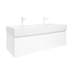 Kúpeľňová skrinka s umývadlom SAT B-WAY 119x30x45 cm biela lesk BWAY120WU2BB BWAY120WU2BB vyobraziť